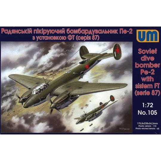 Dive Bomber Pe-2 with FT (87 series) - Unimodels UM105