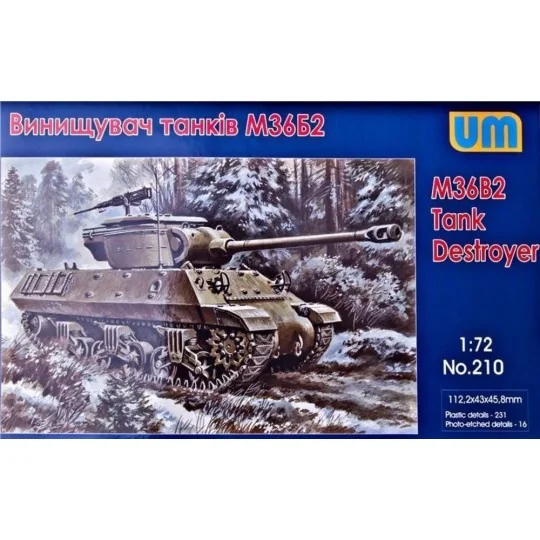 M36B2 Tank destroyer, 1/72 - Unimodels UM210
