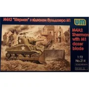 Tank M4A2 with M1 Dozer Blade, 1/72 - Unimodels UM214