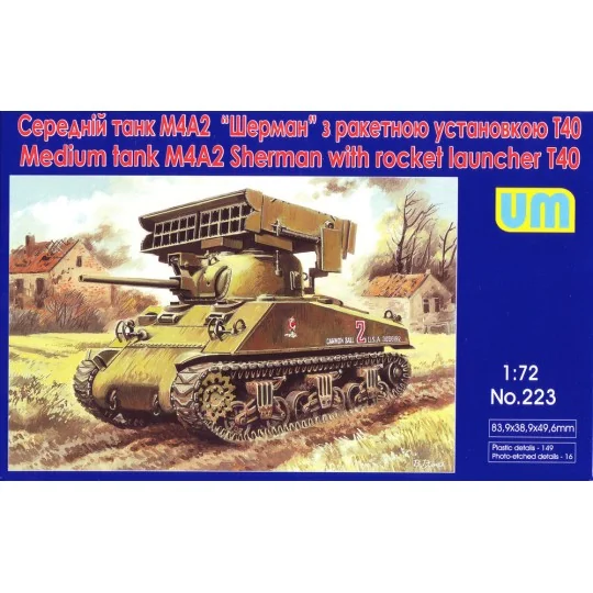 Tank M4A2 with T40 rocket launcher - Unimodels UM223