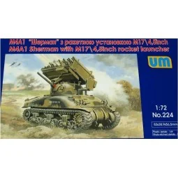 Tank M4A1 w. M17/4, 5inch rocket launcher, 1/72 - Unimodels UM224