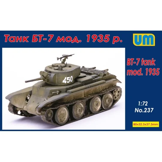 BT-7 tank mod.1935, 1/72 - Unimodels UM237 BT-7 tank mod.1935, 1/72 - Unimodels UM237