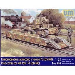 Tank carrier car with Pz.Kpfw. 38(t) - Unimodels UM259