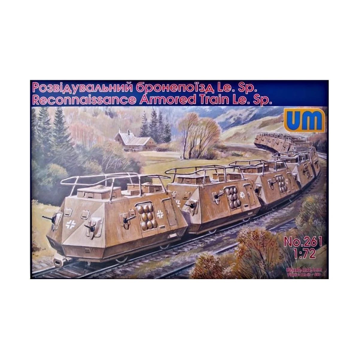 Reconnaissance armored train Le.Sp, 1/72 - Unimodels UM261
