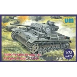 Pz.Kpfw III Ausf.L German tank with protective screen, 1/72 - Unimo...