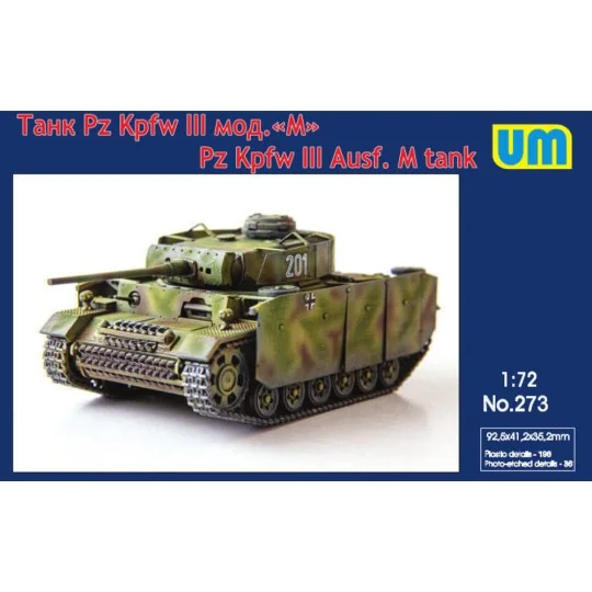 Pz.Kpfw III Ausf.M tank - Unimodels UM273