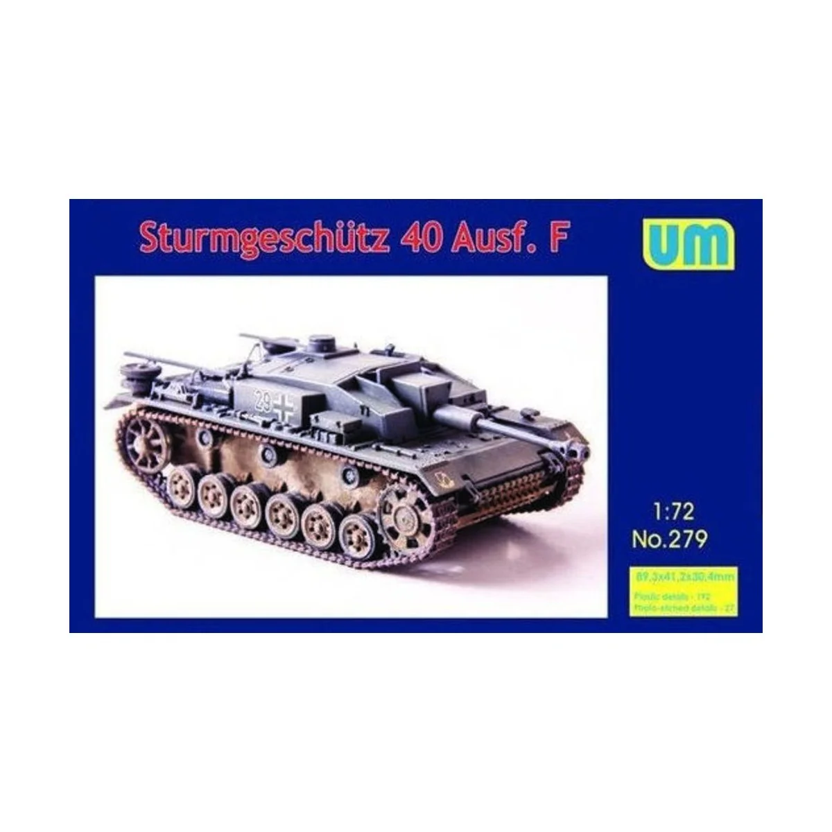 Sturmgeschutz 40 Ausf F, 1/72 - Unimodels UM279
