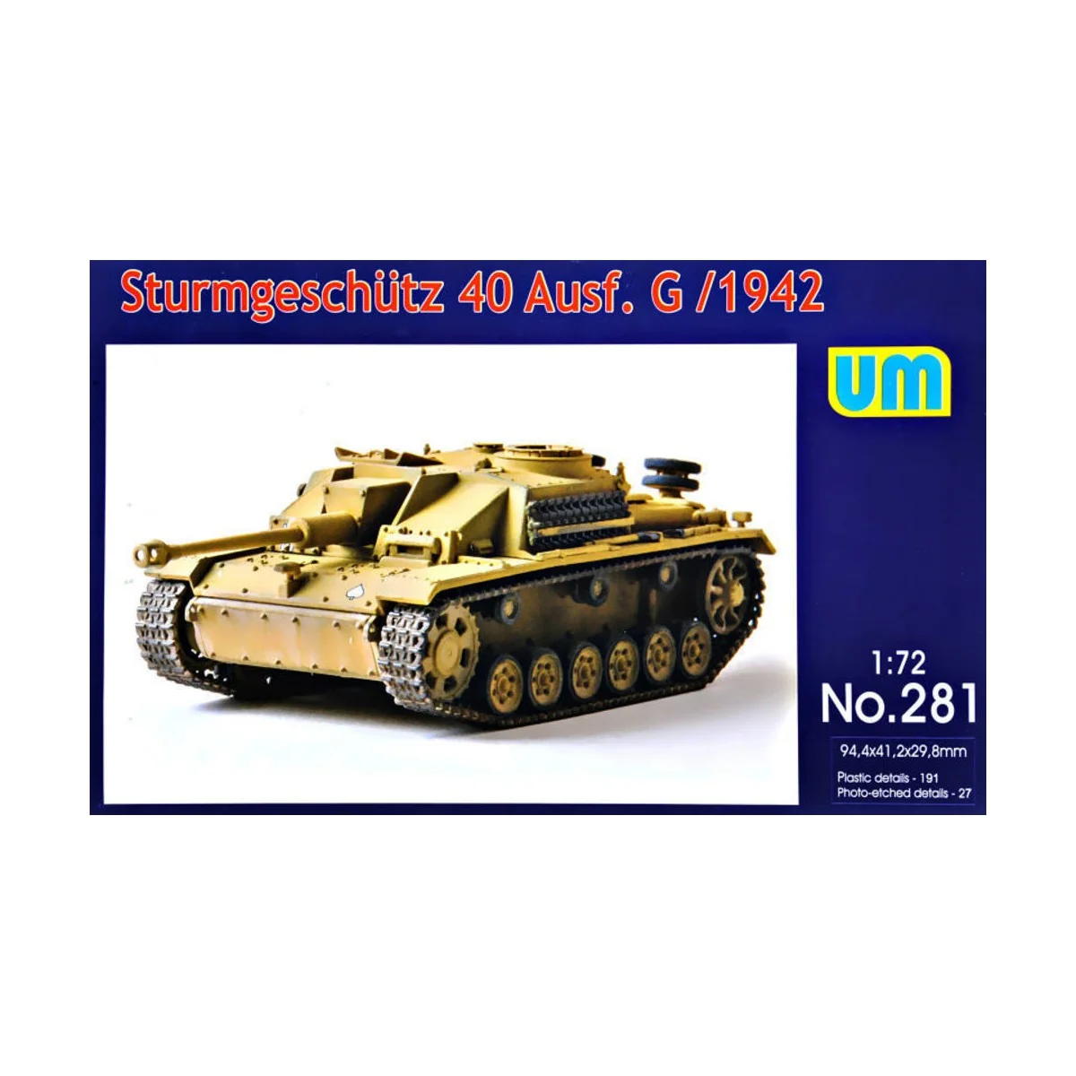 Sturmgeschutz 40 Ausf.G, early, 1/72 - Unimodels UM281