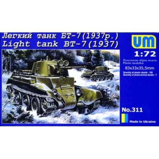 Light Tank BT-7 (1937), 1/72 - Unimodels UMT311
