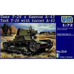 Tank T-26 with Tower A-43, 1/72 - Unimodels UMT314
