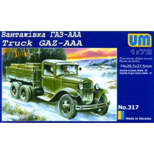 Truck GAZ-AAA, 1/72 - Unimodels UM317