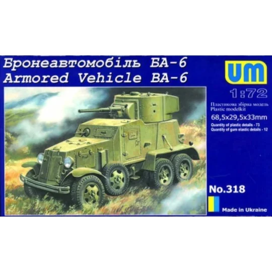 Armored Vehicle BA-6 Soviet - Unimodels UM318
