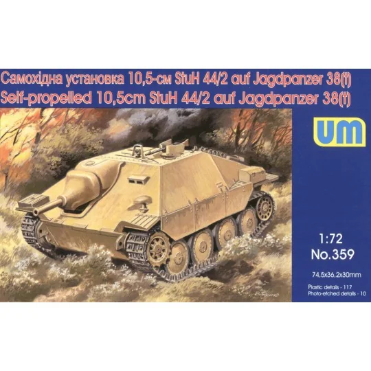 Self-propelled 10, 5cm StuH-44/2 auf Jagdpanzer, 1/72 - Unimodels U...