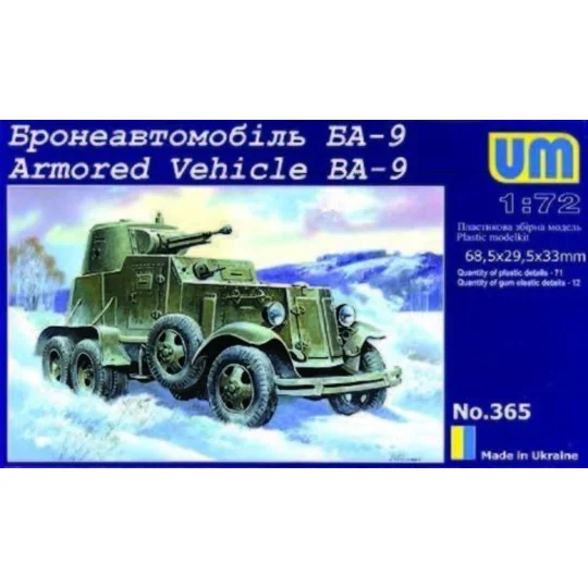 Schützenpanzer BA-9, 1/72 - Unimodels UM365 Schützenpanzer BA-9, 1/72 - Unimodels UM365