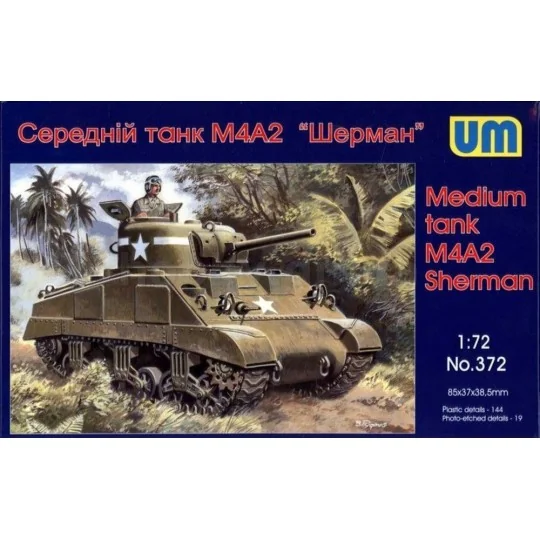 M4A2 Sherman medium tank, 1/72 - Unimodels UM372 M4A2 Sherman medium tank, 1/72 - Unimodels UM372