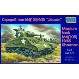 Medium tank M4(105) HVSS, 1/72 - Unimodels UM375
