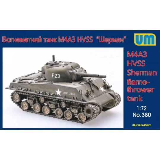 M4A3 HVSS Sherman flame-thrower tank, 1/72 - Unimodels UM380 M4A3 HVSS Sherman flame-thrower tank, 1/72 - Unimodels UM380