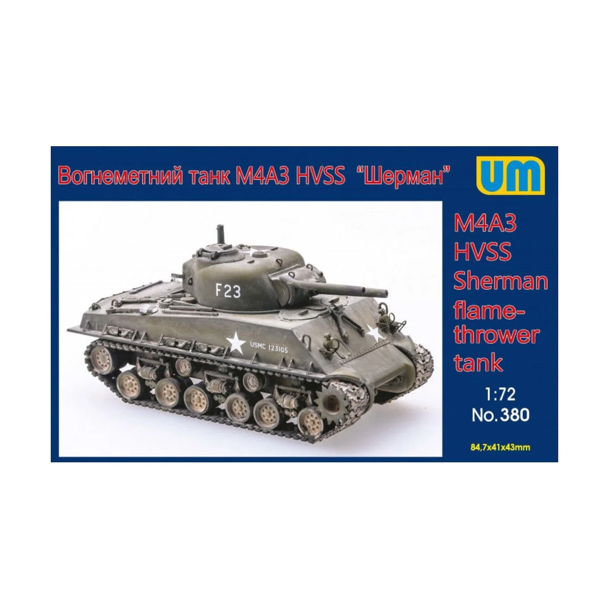 M4A3 HVSS Sherman flame-thrower tank - Unimodels UM380