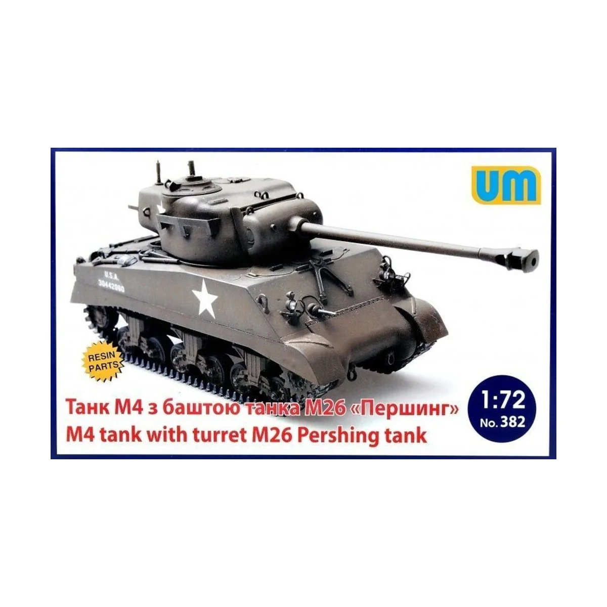 M4 Tank with turret M26 Pershing Tank - Unimodels UM382