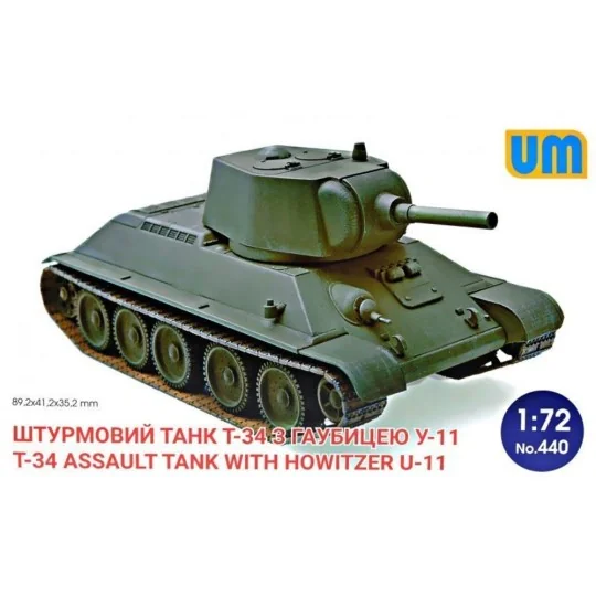 T-34 Assault tank with howitzer U-11 - Unimodels UM440