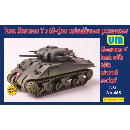 Sherman V Tank with 60lb aircraft rocket, 1/72 - Unimodels UM468