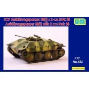 Aufklarungspanzer 38(t) with 2cm Kwk38, 1/72 - Unimodels UM483 Aufklarungspanzer 38(t) with 2cm Kwk38, 1/72 - Unimodels UM483