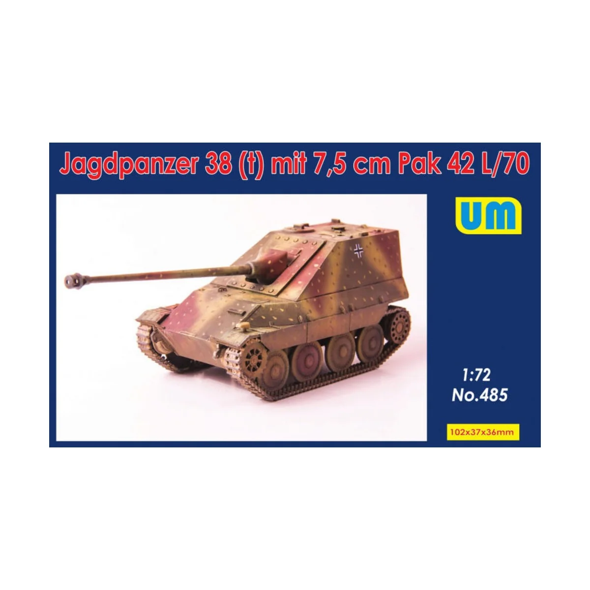 Jagdpanzer 38(t) mit 7.5cm Pak 42 L/70, 1/72 - Unimodels UM485 Jagdpanzer 38(t) mit 7.5cm Pak 42 L/70, 1/72 - Unimodels UM485