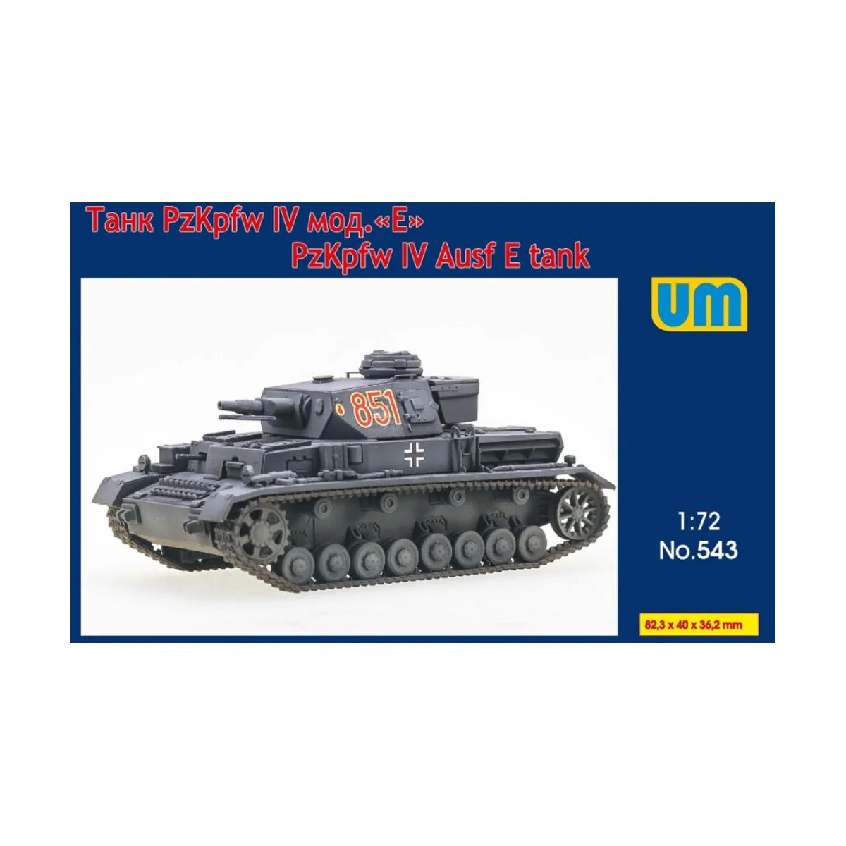 Pz.Kpfw IV Ausf E WWII German tank - Unimodels UM543