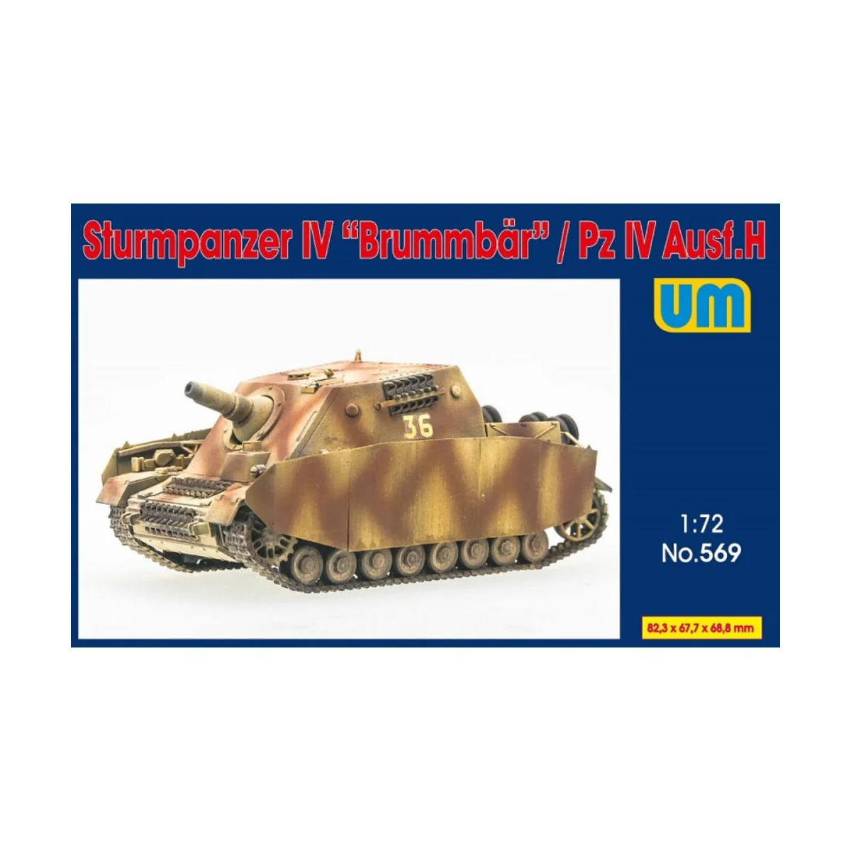 Sturmpanzer IV Brummbar/Pz.Kpfw IV Ausf.H, 1/72 - Unimodels UM569 Sturmpanzer IV Brummbar/Pz.Kpfw IV Ausf.H, 1/72 - Unimodels UM569