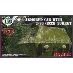 OB-3 Armored carriage with T-26 (1933) turret - Unimodels UMT608