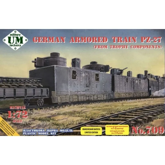 German armored train PZ-27 (trophy components), 1/72 - Unimodels UM...