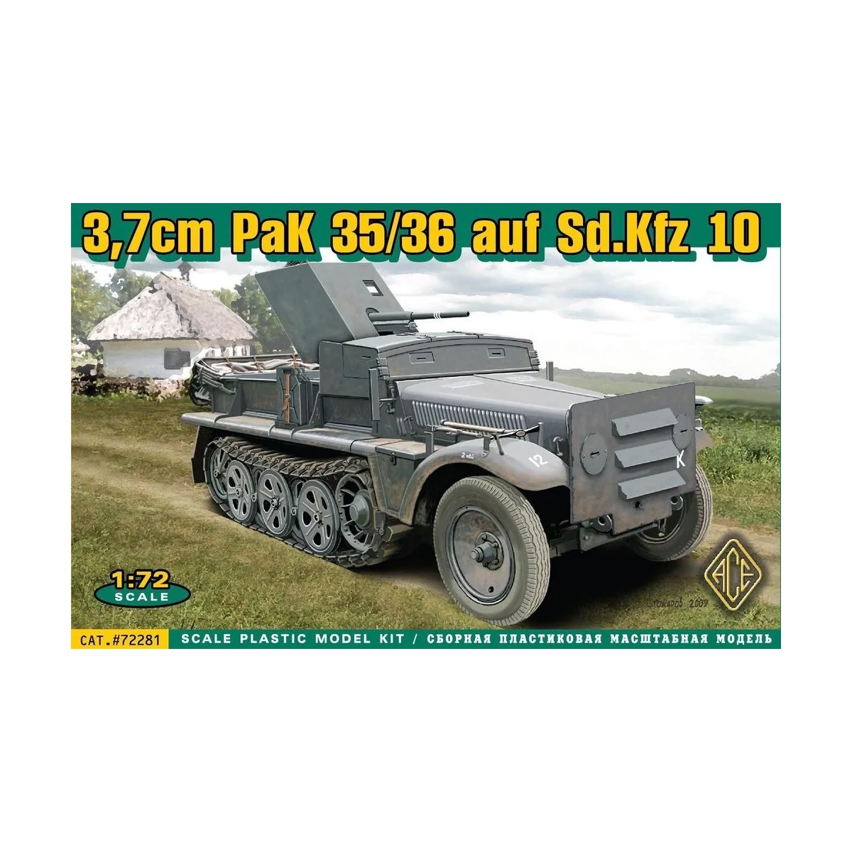 37 mm PaK 35/36 auf Sd.Kfz 10, 1/72 - ACE ACE72281 37 mm PaK 35/36 auf Sd.Kfz 10, 1/72 - ACE ACE72281