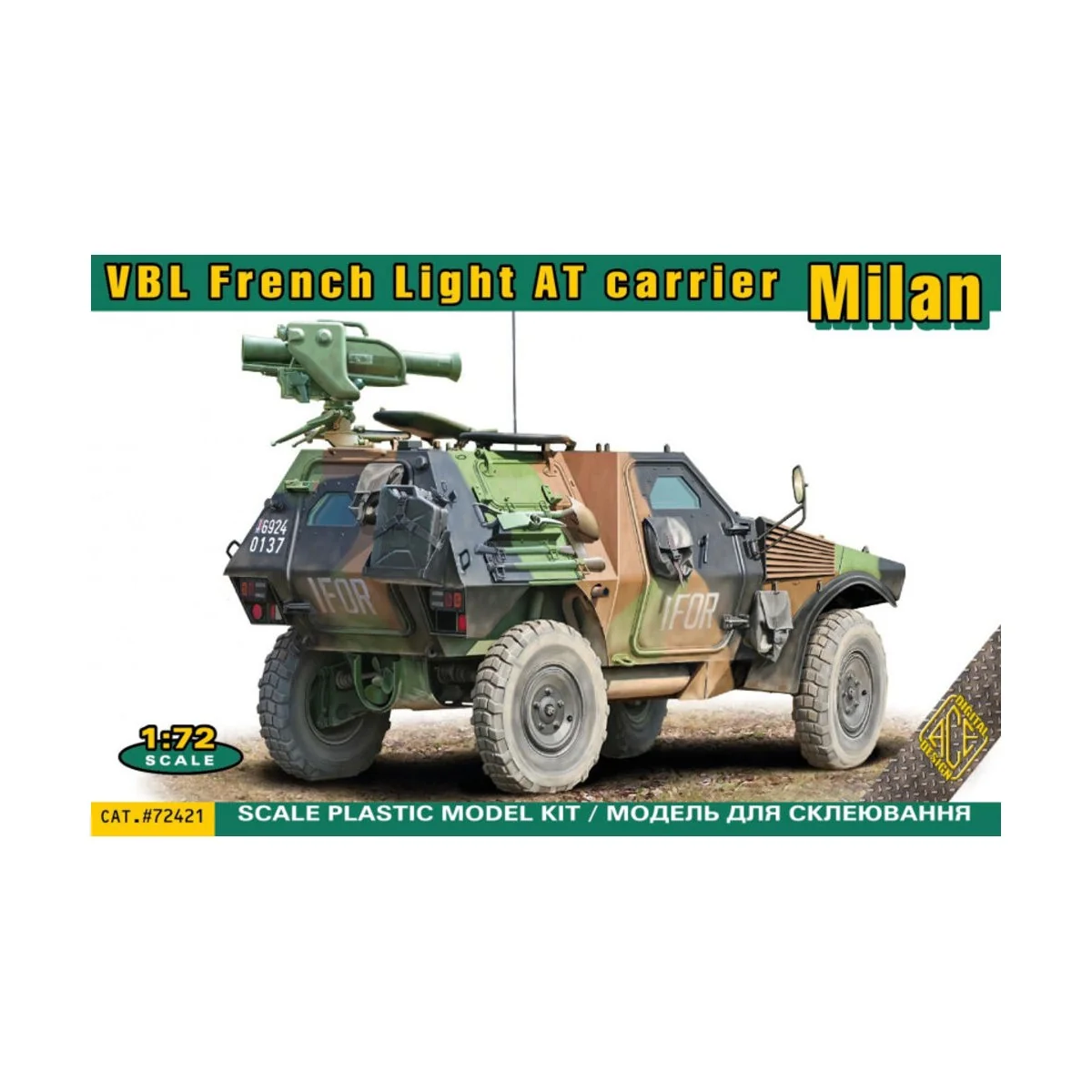 Milan VBL Franch Light AT carrier, 1/72 - ACE ACE72421 Milan VBL Franch Light AT carrier, 1/72 - ACE ACE72421