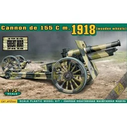 Cannon de 155 C m.1918 (wooden wheels), 1/72 - ACE ACE72544