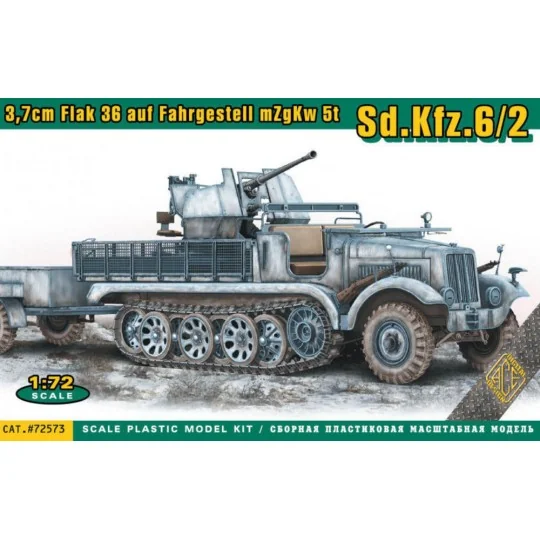 SdKfz.6/2 3.7cm Flak 36 auf Fahrgestell mZgKw 5t, 1/72 - ACE ACE72573 SdKfz.6/2 3.7cm Flak 36 auf Fahrgestell mZgKw 5t, 1/72 - ACE ACE72573