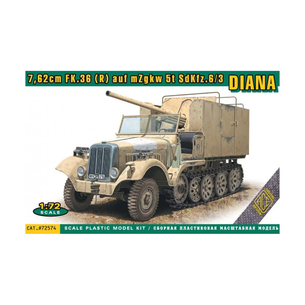Sdkfz.6/3 DIANA 7,62cm FK.36 (R) auf mZgkw 5t - ACE ACE72574