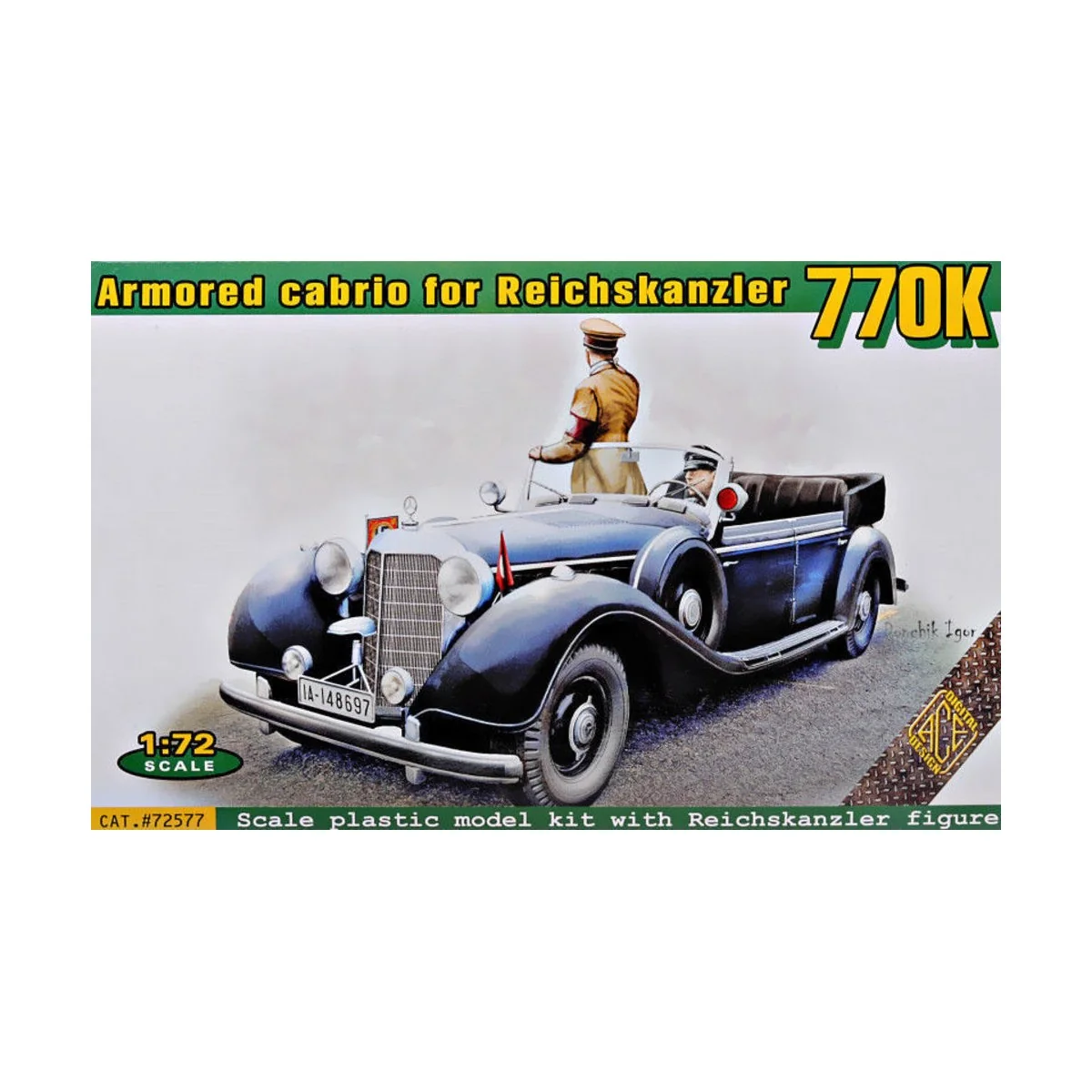 Typ 770K armored cabrio for Reichskanzler, 1/72 - ACE ACE72577
