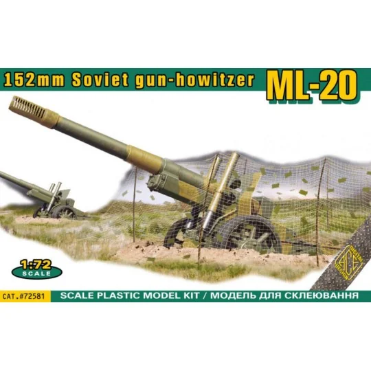 WWII ML-20 Soviet 152mm gun-howitzer, 1/72 - ACE ACE72581 WWII ML-20 Soviet 152mm gun-howitzer, 1/72 - ACE ACE72581