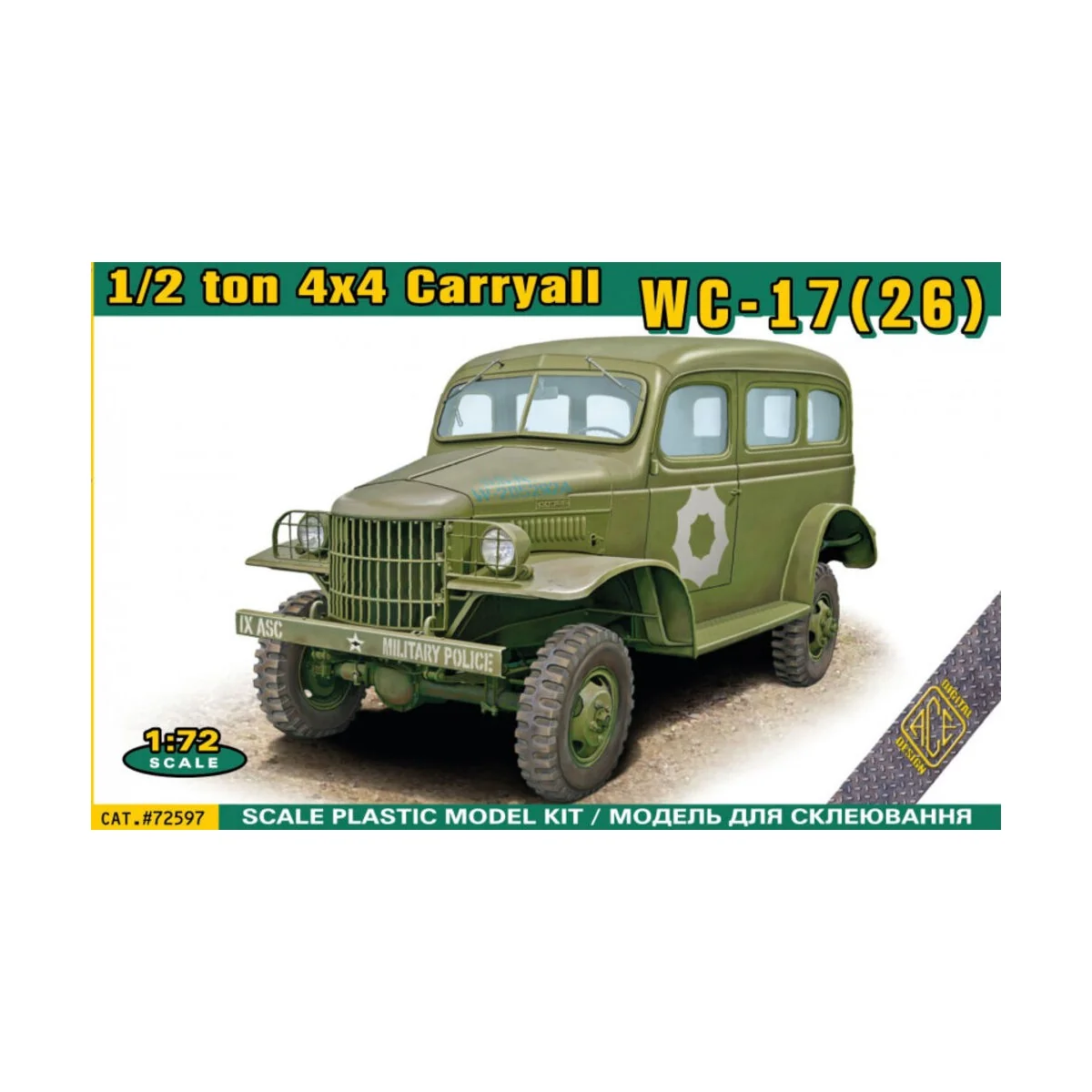 WC-17(26) 1/2 ton 4x4 carryall, 1/72 - ACE ACE72597 WC-17(26) 1/2 ton 4x4 carryall, 1/72 - ACE ACE72597