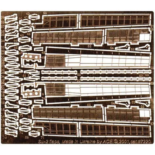 PE-Set (flaps) for Su-2 (ICM) für ICM Bausatz, 1/72 - ACE PE7220 PE-Set (flaps) for Su-2 (ICM) für ICM Bausatz, 1/72 - ACE PE7220