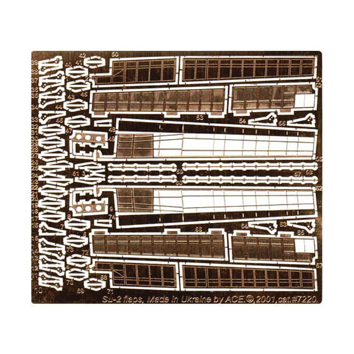 PE-Set (flaps) for Su-2 (ICM) für ICM Bausatz, 1/72 - ACE PE7220 PE-Set (flaps) for Su-2 (ICM) für ICM Bausatz, 1/72 - ACE PE7220