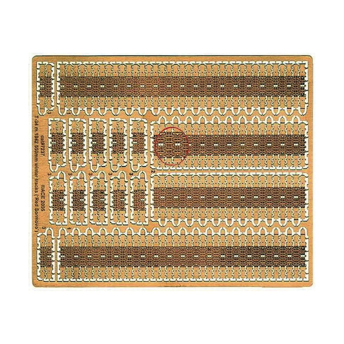 PE-Tracks for T-34 (model 1942) 550mm wide winter tracks (Red Sormo...