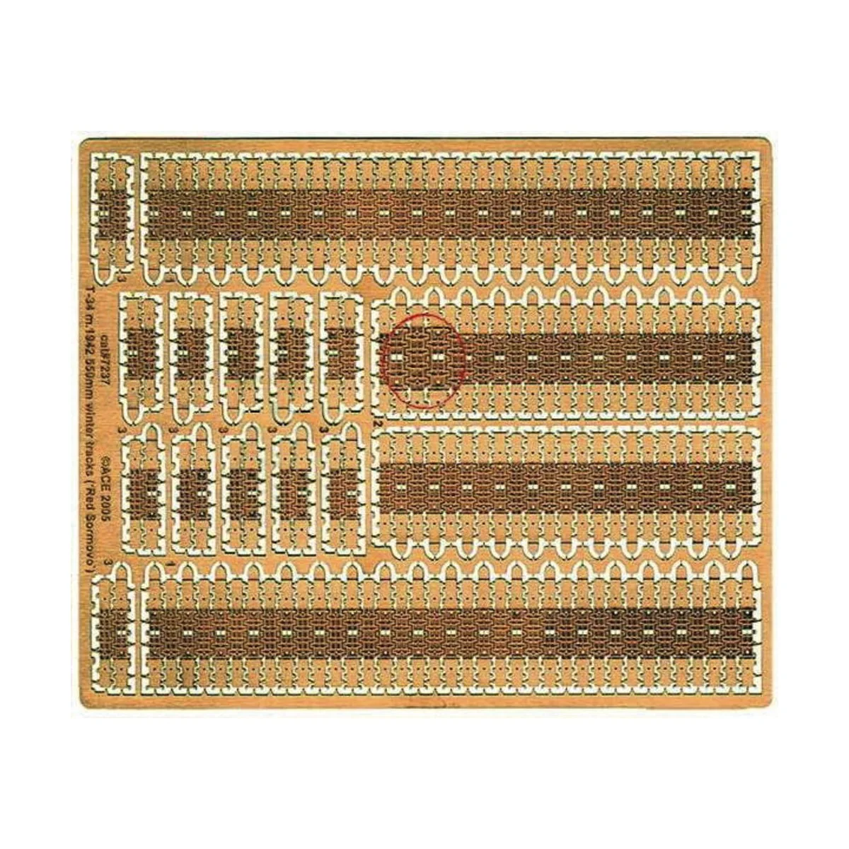 PE-Tracks for T-34 (model 1942) 550mm wide winter tracks (Red Sormo...