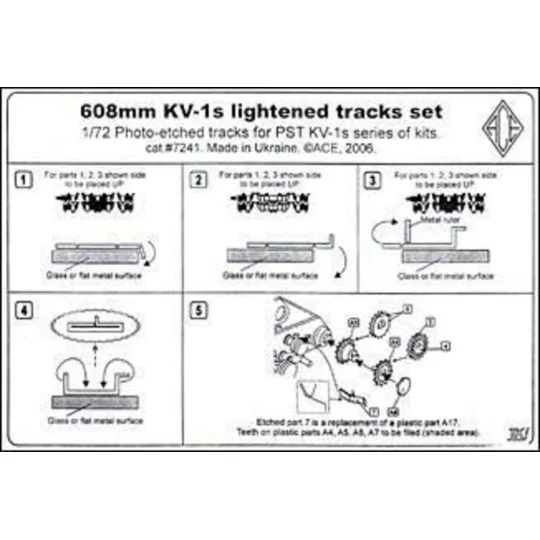 KV-1s 608mm lightened tracks set - ACE PE7241