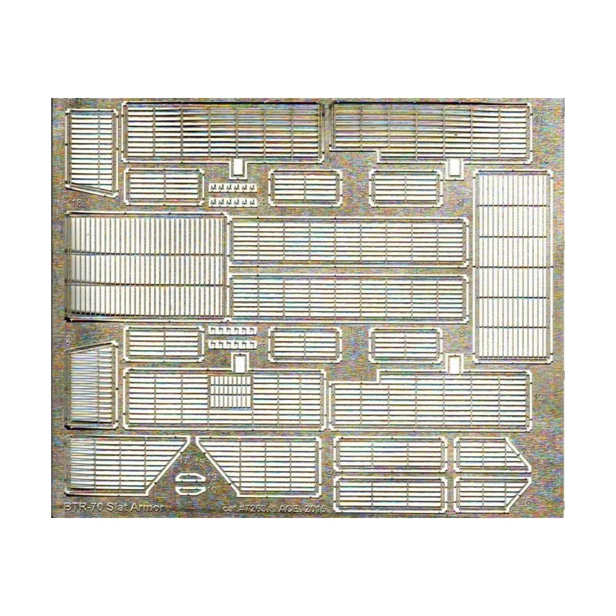 Photo-etched set slat armor for BTR-70 for ACE kits - ACE PE7263