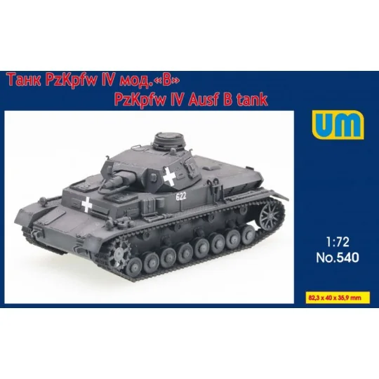 Pz.Kpfw IV Ausf B tank, 1/72 - Unimodels UM540