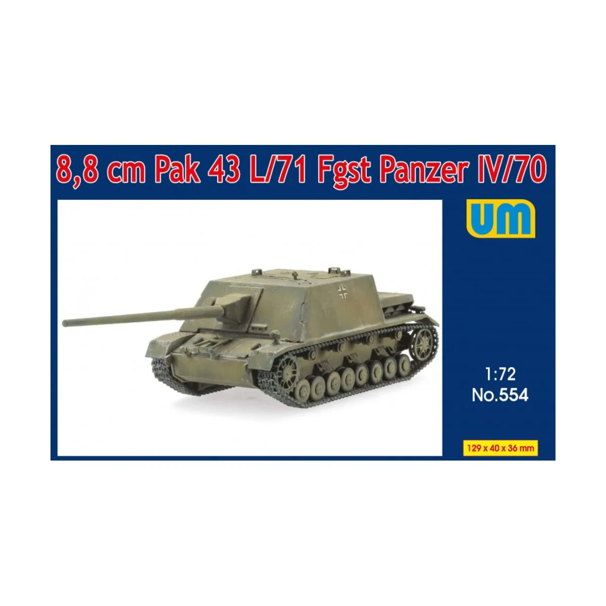 Panzer IV/70 8, 8cm Pak43L/71 Fgst, 1/72 - Unimodels UM554 Panzer IV/70 8, 8cm Pak43L/71 Fgst, 1/72 - Unimodels UM554