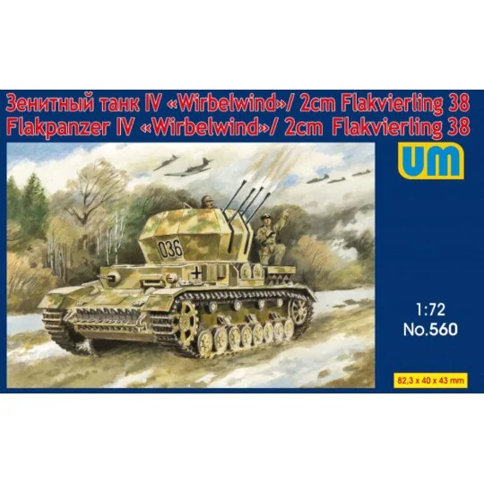 Flakpanzer IV "Wirbelwind"/2cm Flakvierling 38, 1/72 - Unimodels UM560