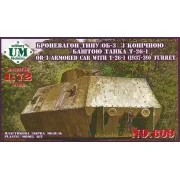 OB-3 Armored carriage with T-26-1 turret - Unimodels UMT609