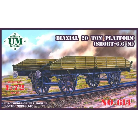Biaxial 20 ton plattform, 1/72 - Unimodels UMT614